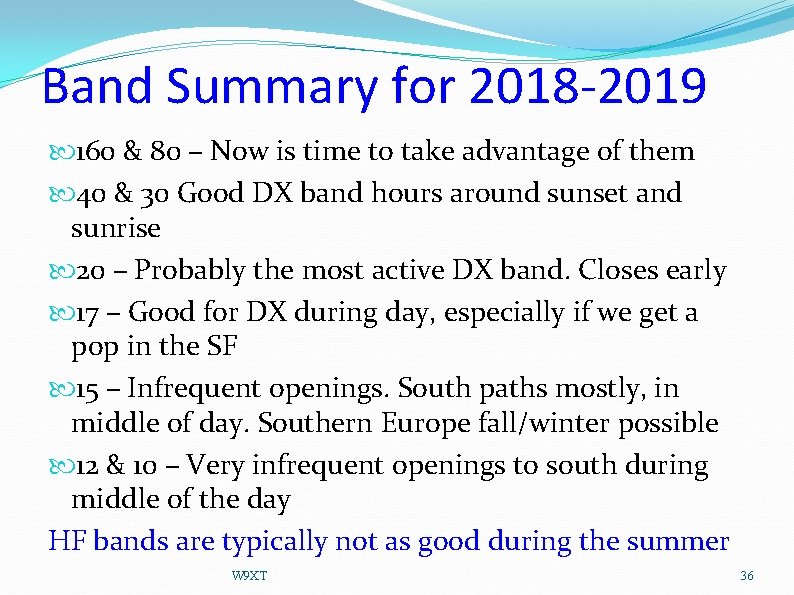 Band Summary for 2018 -2019 160 & 80 – Now is time to take