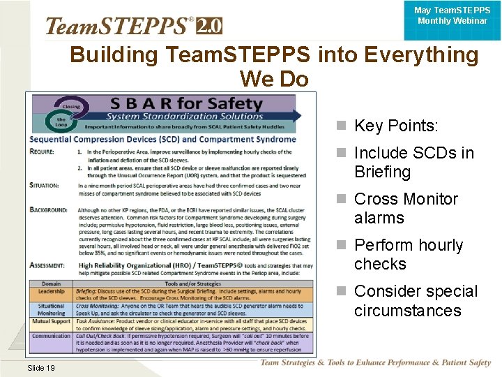 May Team. STEPPS Monthly Webinar Building Team. STEPPS into Everything We Do Key Points: