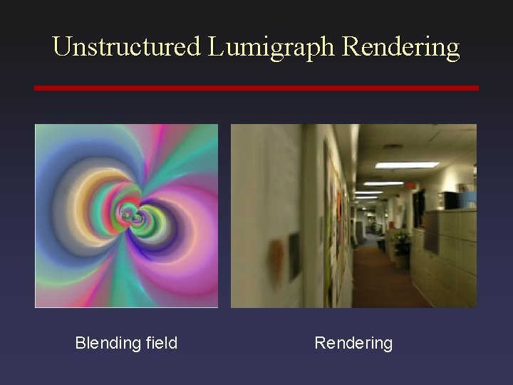 Unstructured Lumigraph Rendering Blending field Rendering 