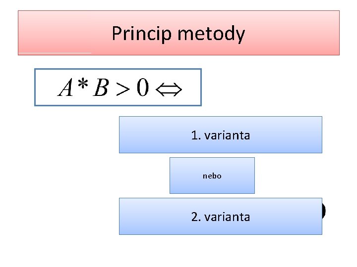 Princip metody 1. varianta nebo 2. varianta 