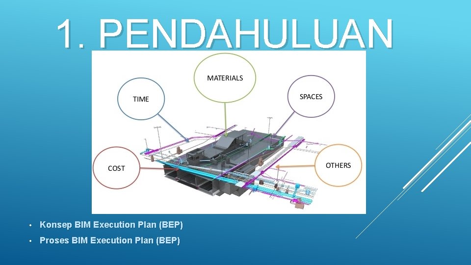 1. PENDAHULUAN • Konsep BIM Execution Plan (BEP) • Proses BIM Execution Plan (BEP)