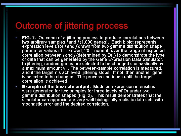 Outcome of jittering process • • FIG. 2. Outcome of a jittering process to