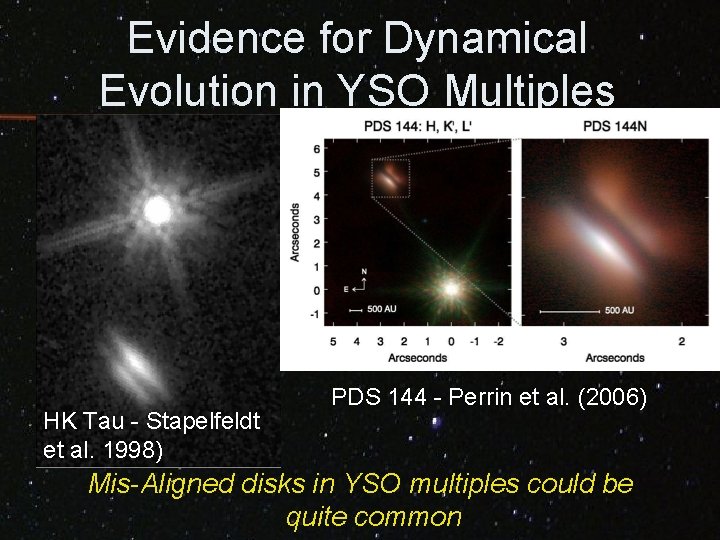 Evidence for Dynamical Evolution in YSO Multiples HK Tau - Stapelfeldt et al. 1998)