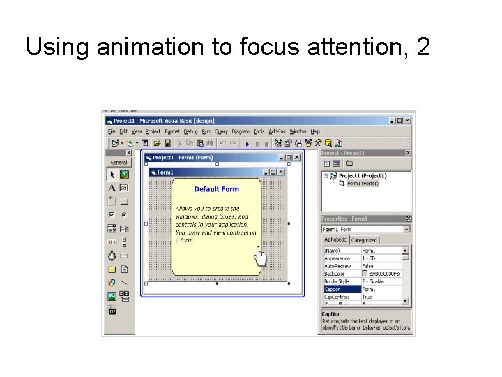 Using animation to focus attention, 2 