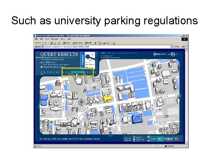 Such as university parking regulations 