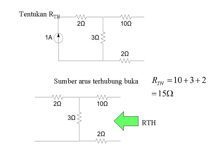 Tentukan RTH Sumber arus terhubung buka RTH 