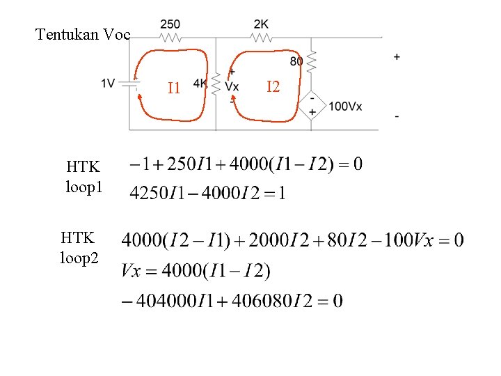 Tentukan Voc I 1 HTK loop 2 I 2 