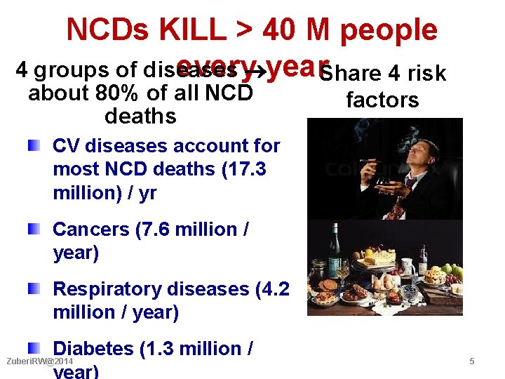 NCDs KILL > 40 M people every year. Share 4 risk 4 groups of