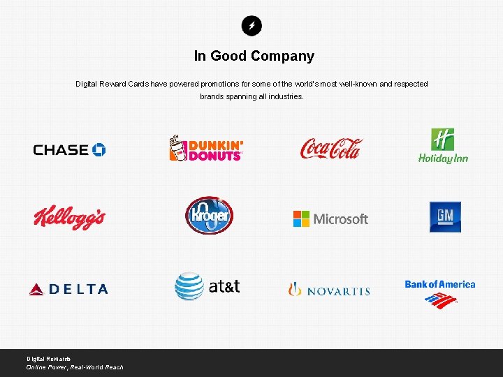 In Good Company Digital Reward Cards have powered promotions for some of the world’s