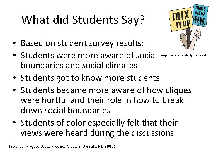 What did Students Say? • Based on student survey results: • Students were more