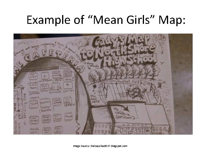 Example of “Mean Girls” Map: Image Source: lindsayelise 0527. blogspot. com 