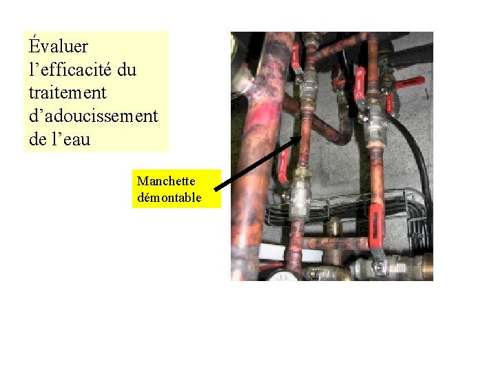 Évaluer l’efficacité du traitement d’adoucissement de l’eau Manchette démontable 