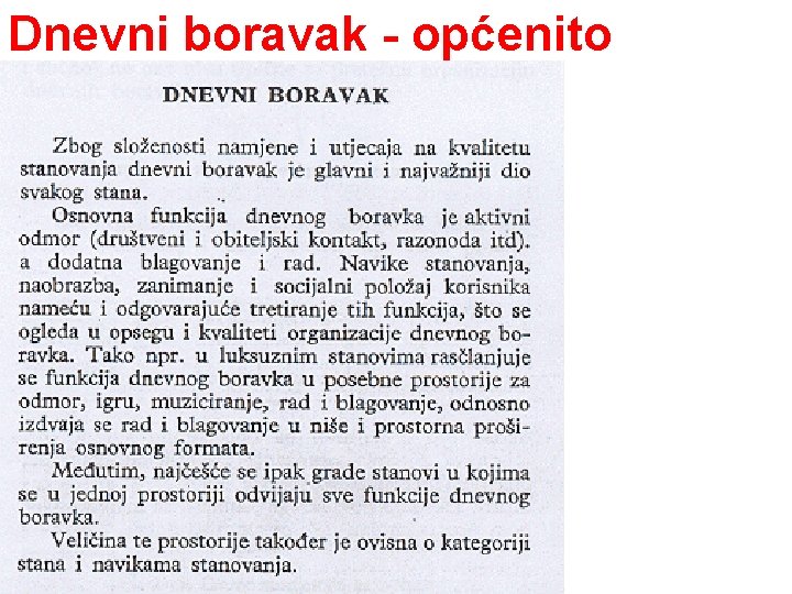 Dnevni boravak - općenito 