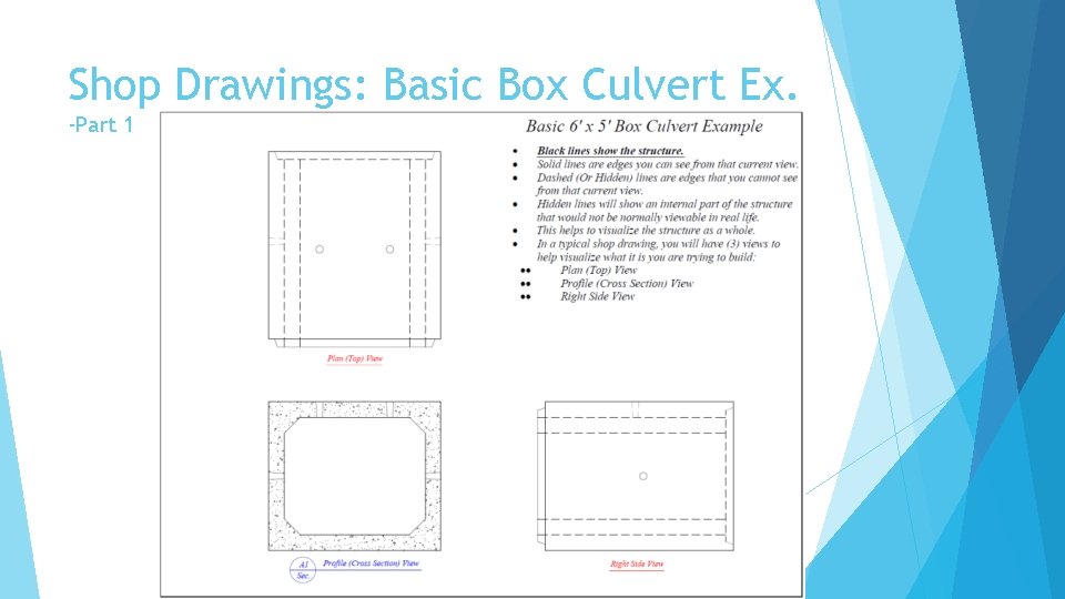 Shop Drawings: Basic Box Culvert Ex. -Part 1 