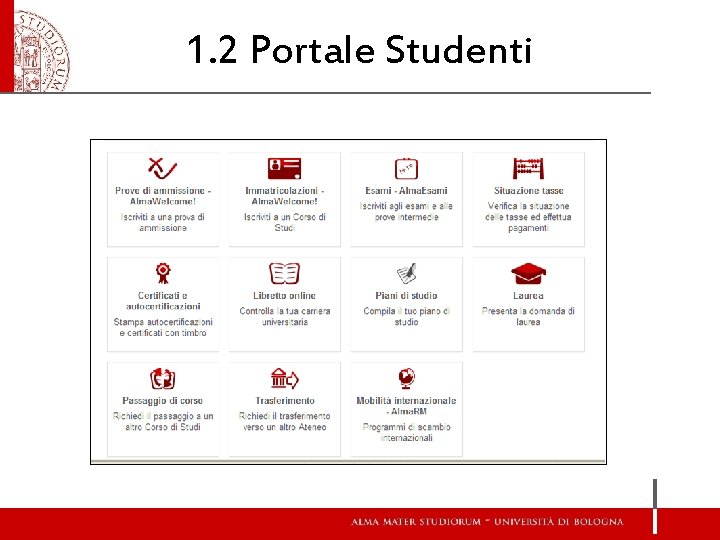 1. 2 Portale Studenti 