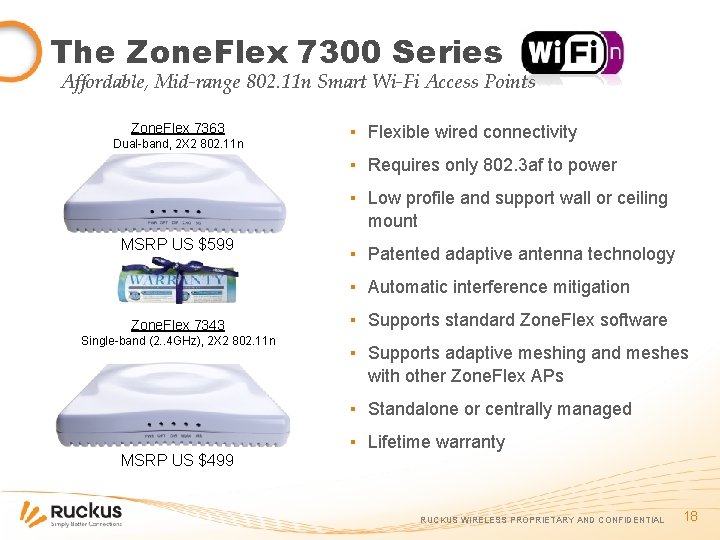 The Zone. Flex 7300 Series Affordable, Mid-range 802. 11 n Smart Wi-Fi Access Points