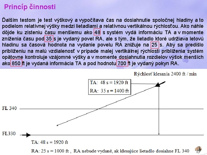 Princíp činnosti Ďalším testom je test výškový a vypočítava čas na dosiahnutie spoločnej hladiny