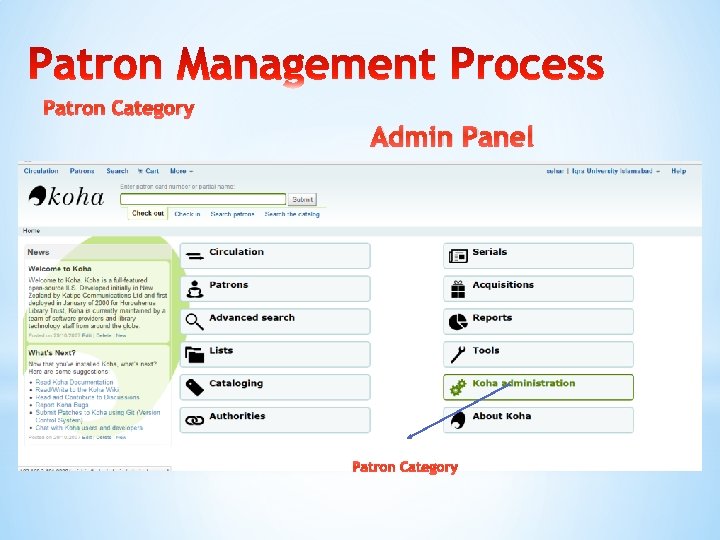 Patron Category Admin Panel Patron Category 