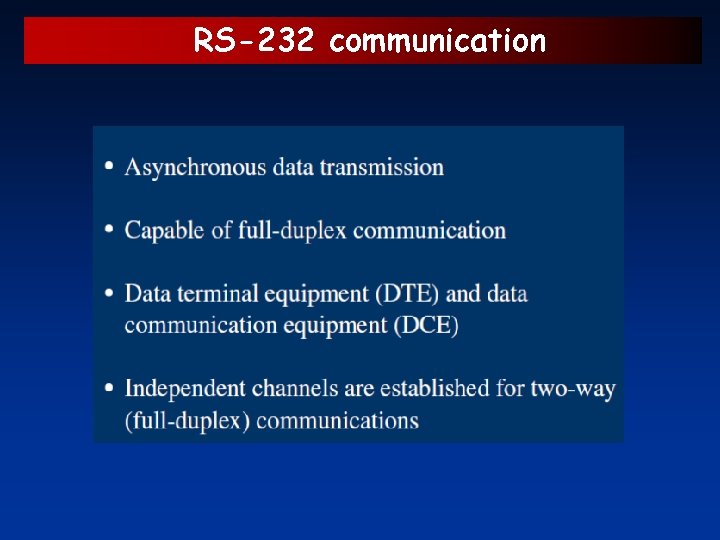 RS-232 communication 