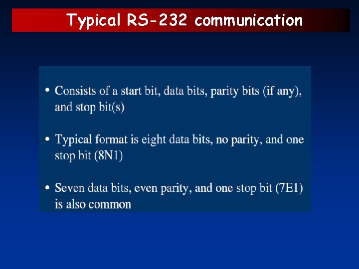Typical RS-232 communication 
