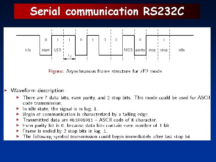 Serial communication RS 232 C 