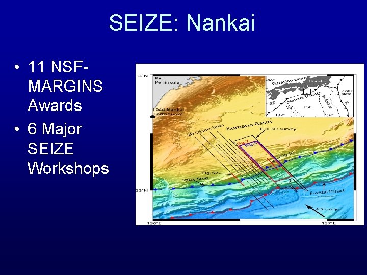 SEIZE: Nankai • 11 NSFMARGINS Awards • 6 Major SEIZE Workshops 