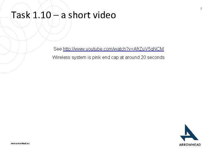 Task 1. 10 – a short video See http: //www. youtube. com/watch? v=Afr. Zu.