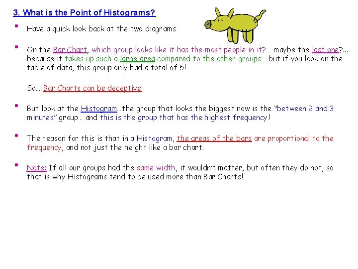3. What is the Point of Histograms? • • Have a quick look back