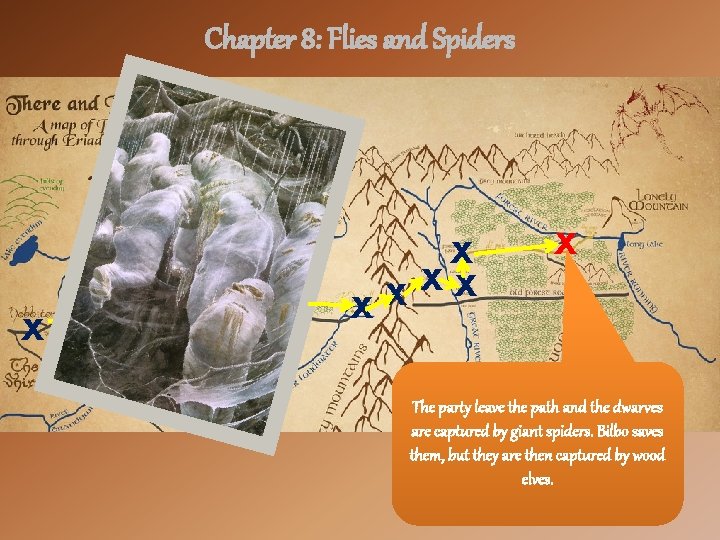 Chapter 8: Flies and Spiders X X X X The party leave the path