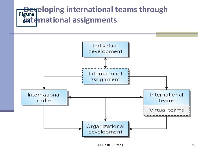 Developing international teams through assignments Figure international 6 -4 IBUS 618, Dr. Yang 20