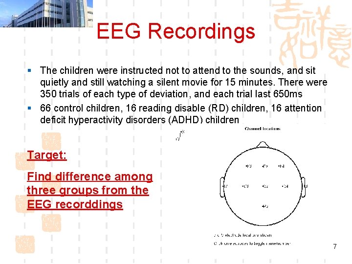 EEG Recordings § The children were instructed not to attend to the sounds, and