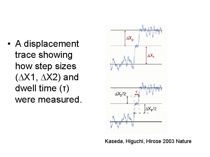  • A displacement trace showing how step sizes (∆X 1, ∆X 2) and