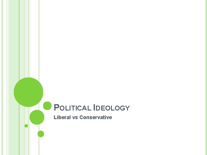 POLITICAL IDEOLOGY Liberal vs Conservative 