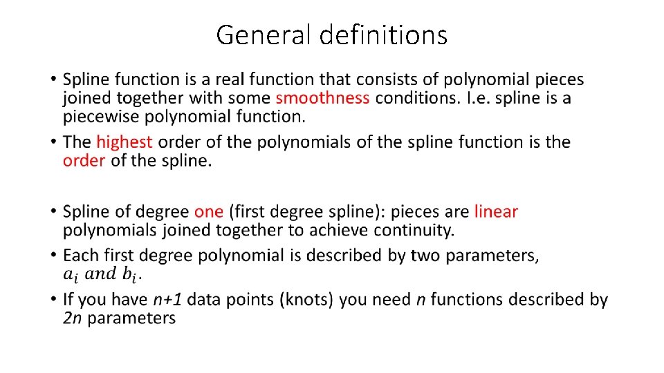 General definitions • 
