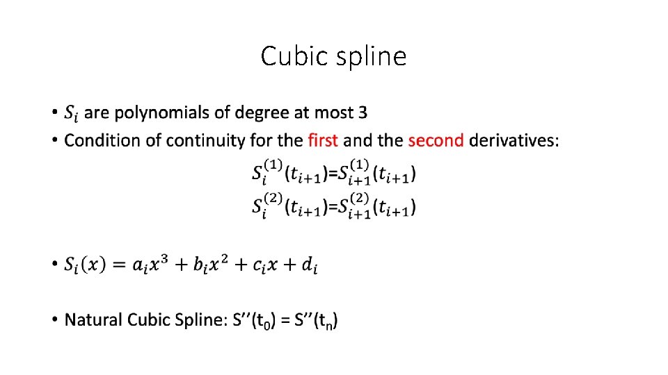 Cubic spline • 