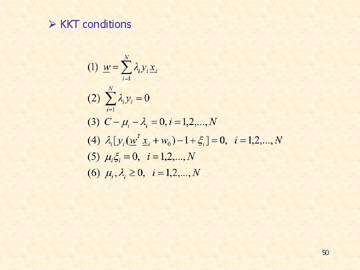 Ø KKT conditions 50 