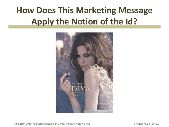 How Does This Marketing Message Apply the Notion of the Id? Copyright 2010 Pearson