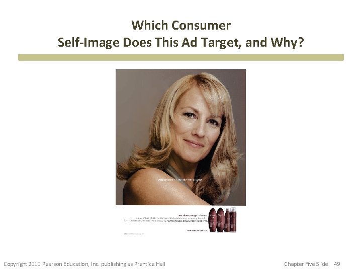Which Consumer Self-Image Does This Ad Target, and Why? Copyright 2010 Pearson Education, Inc.