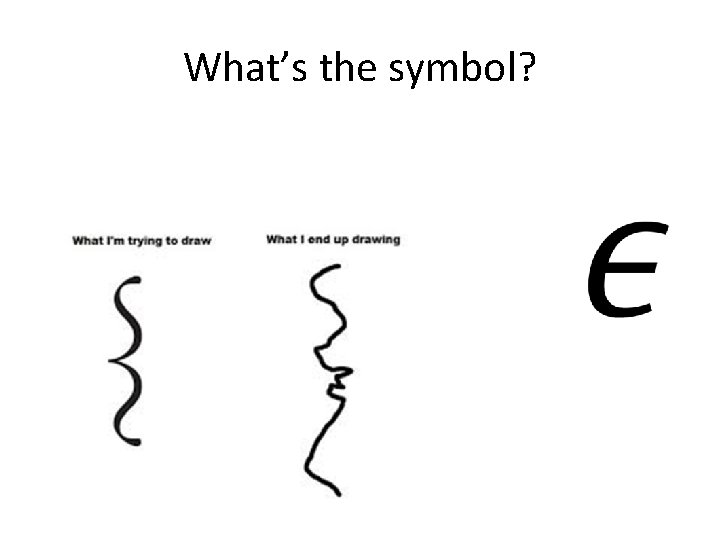 What’s the symbol? • 