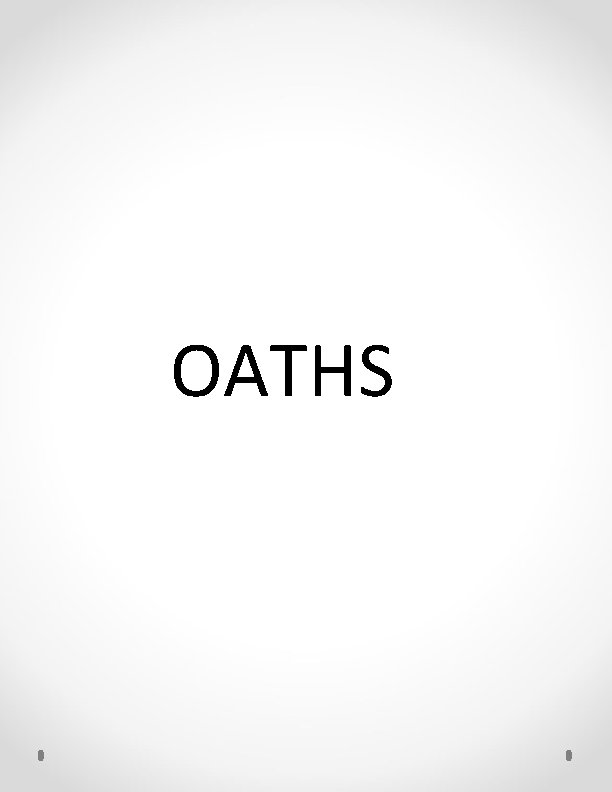 OATHS 