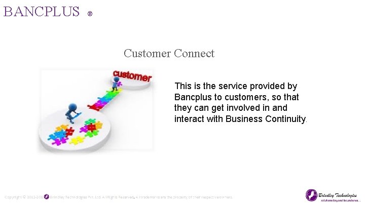 BANCPLUS ® Customer Connect This is the service provided by Bancplus to customers, so