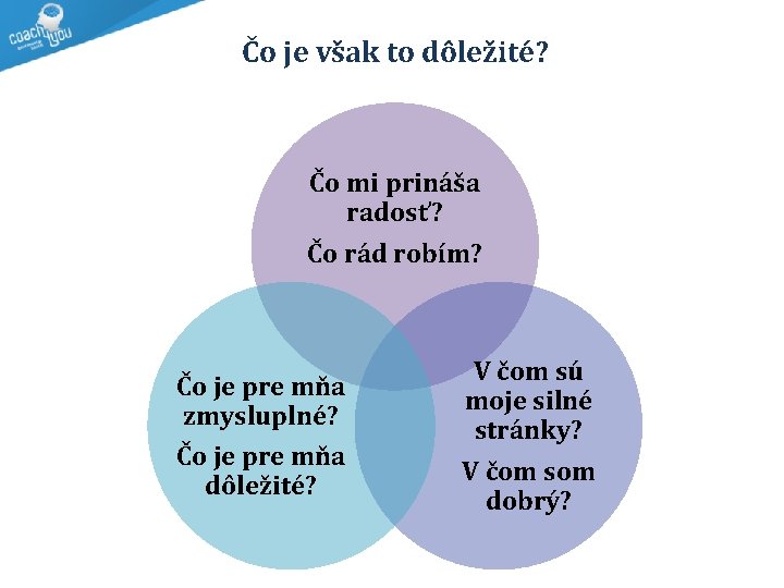 Čo je však to dôležité? Čo mi prináša radosť? Čo rád robím? Čo je