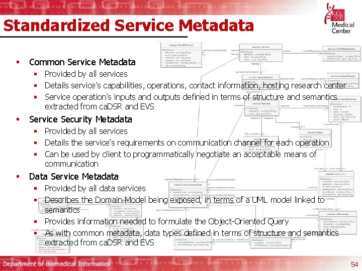 Standardized Service Metadata § Common Service Metadata § Provided by all services § Details