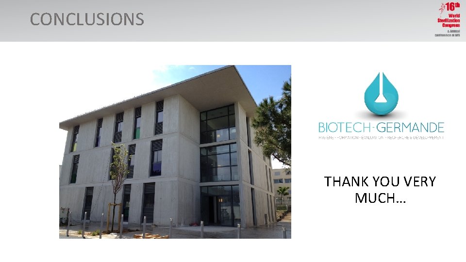 CONCLUSIONS THANK YOU VERY MUCH… 