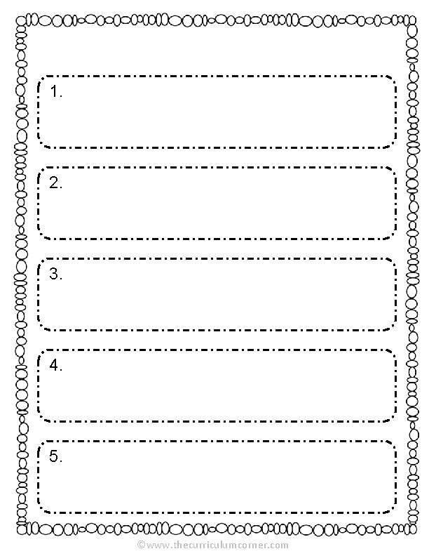 1. 2. 3. 4. 5. ©www. thecurriculumcorner. com 