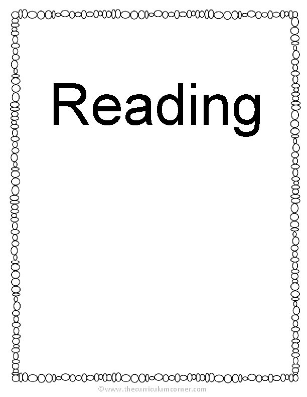 Reading ©www. thecurriculumcorner. com 