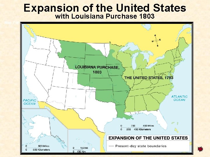 Expansion of the United States with Louisiana Purchase 1803 Map 7 of 45 