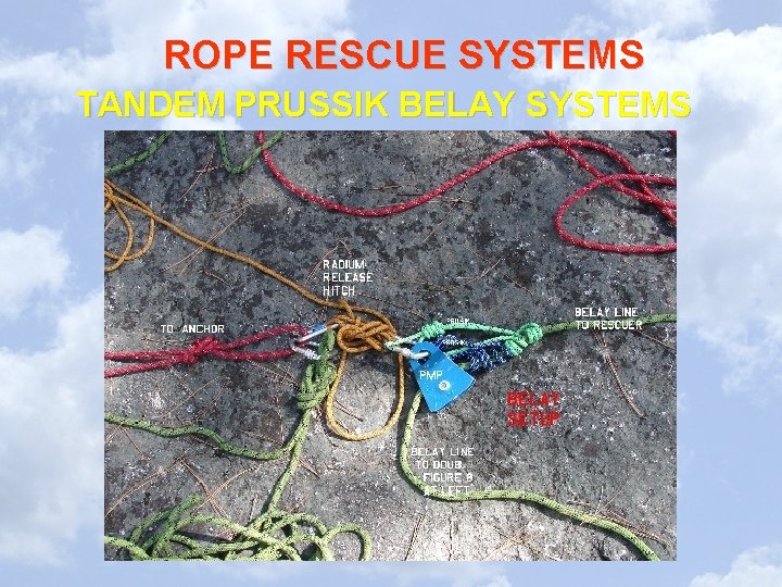 ROPE RESCUE SYSTEMS TANDEM PRUSSIK BELAY SYSTEMS ROPE RESCUE SYSTEMS TANDEM PRUSSIK BELAY SYSTEMS