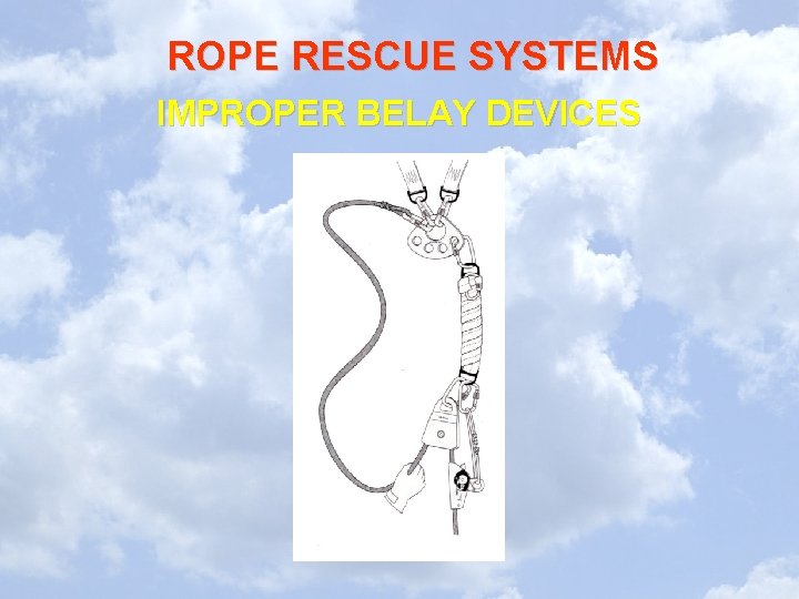 ROPE RESCUE SYSTEMS IMPROPER BELAY DEVICES 
