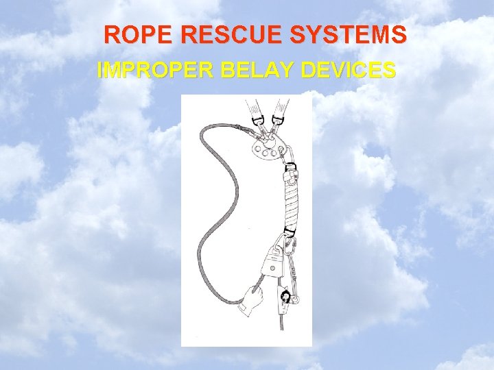 ROPE RESCUE SYSTEMS IMPROPER BELAY DEVICES ROPE RESCUE SYSTEMS IMPROPER BELAY DEVICES
